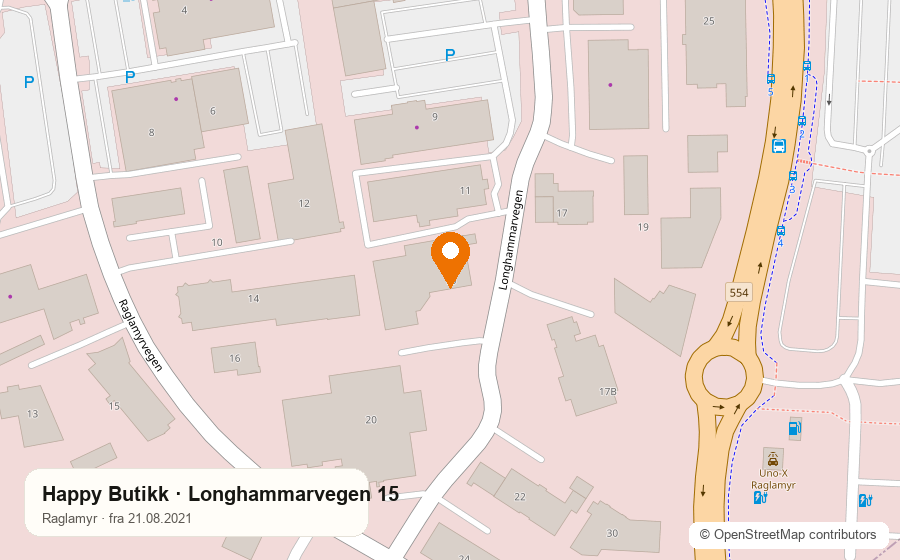 Longhammarvegen 15 på kart